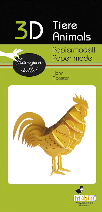3D Paper Rooster