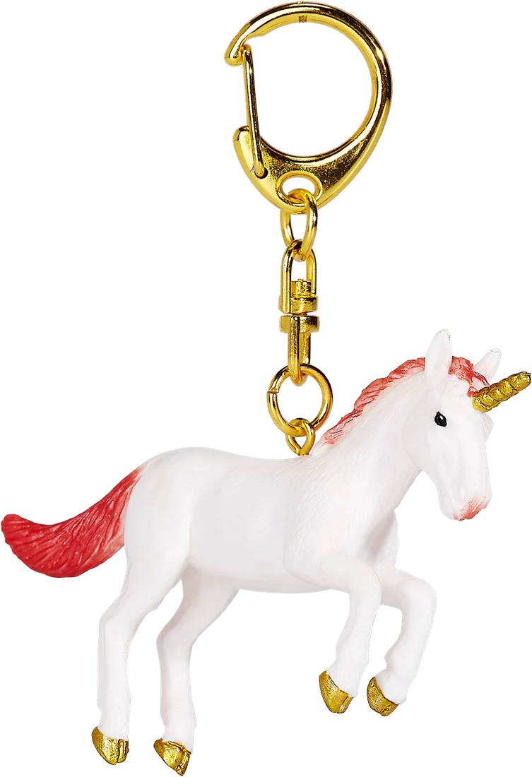 Mojo Rearing Peach Unicorn Keychain