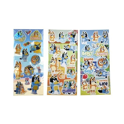 Bluey Stickers Puffy 3pk