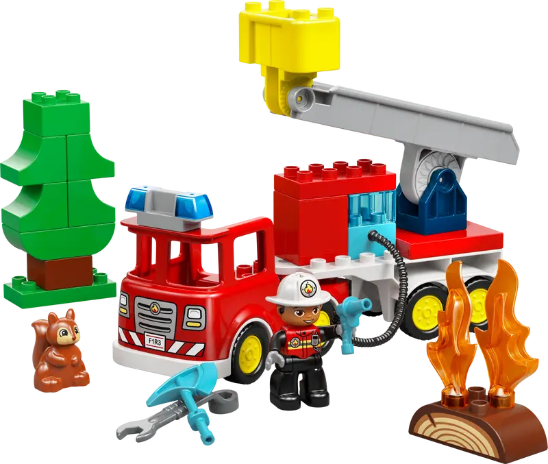 Lego Duplo Fire Truck with Hose and Firefighter 10473 - Image 3