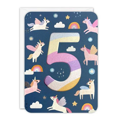 Age 5 Unicorns Girl